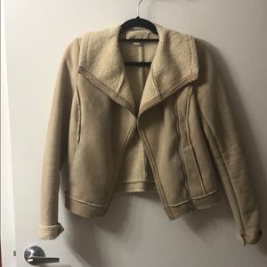 Michael kors faux fur lined jacket